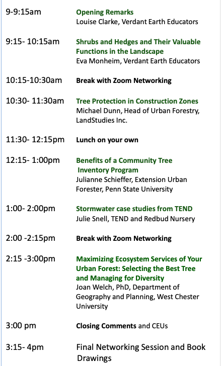 schedule of event schedule of event